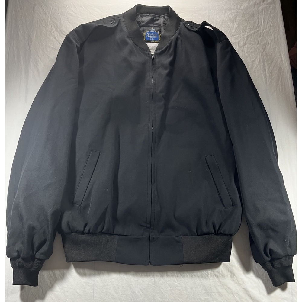 Vintage Neptune Garment Company Jacket Size 48 Regular Black Vest Insert Zip Up